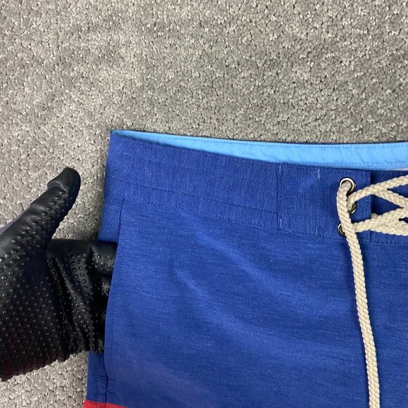 Fair Harbor Nautilus Board Shorts Men's 34 Blue Red Swim Trunks Shorts - Picture 2 of 13